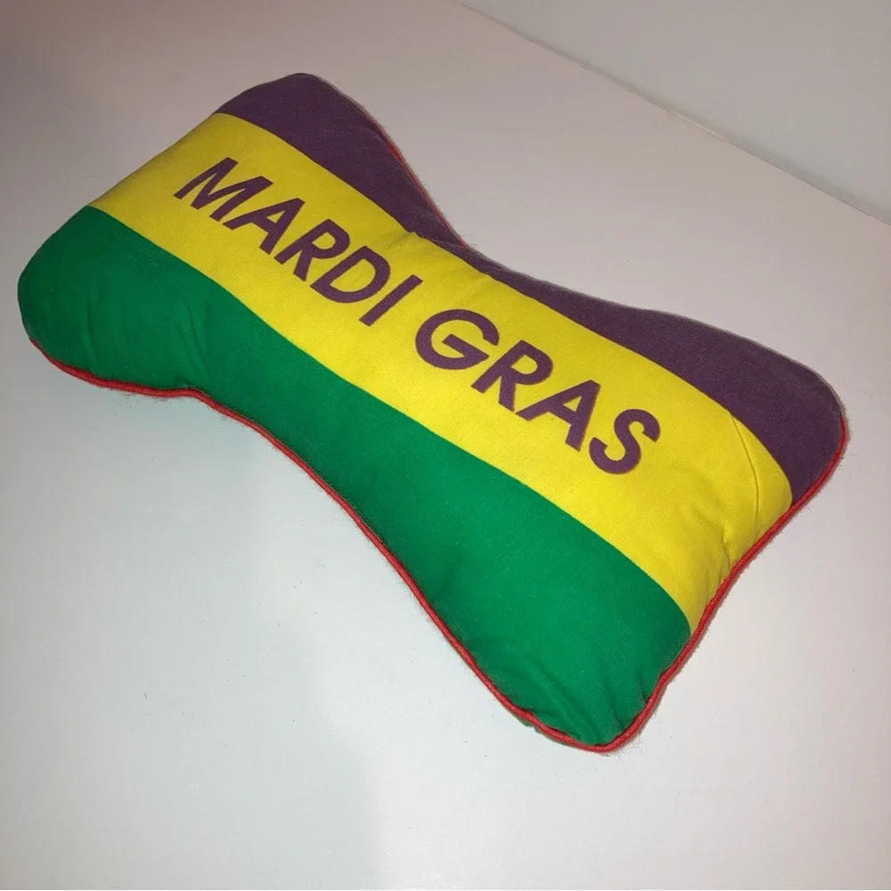 RARE Mardi Gras Pillow New Orleans Limited Edition Purple Green Gold Home Decor